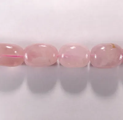 Купить натуральные бусины из камня кварц розовый 16х12 мм в интернет  магазине www.dulcetstone.ru