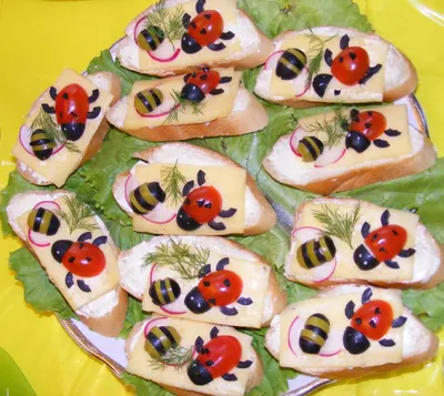 Бутерброды с букашками Бутербродики Праздничное меню Каталог статей