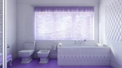 Лавандовая ванная комната - 69 фото