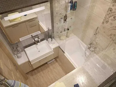 Дизайн ванны в хрущевке - 74 фото