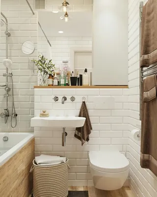 NEW LOOK | design interior on Instagram: “Маленькая, но очень уютная ванная😊💘Мак…  | Небольшие ванные комнаты, Косметический ремонт ванной комнаты, Полы для  ванной