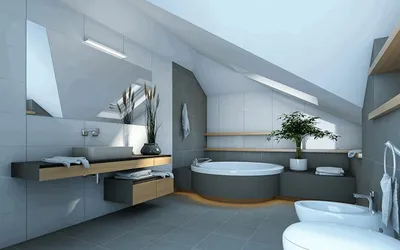 Дизайн в стиле хай тек. Ванная комната - crystal-design.com.ua
