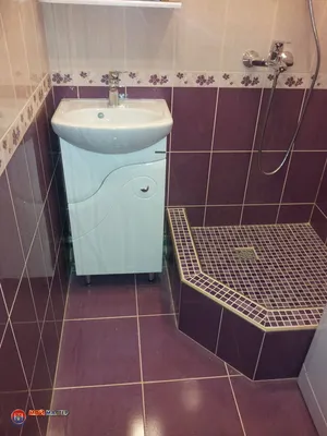 Проект \"Будапештская 31\". Душевой поддон в маленькой ванной комнате|  Портфолио Мой Мастер