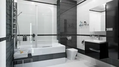 Ванные комнаты в стиле Хай тек - 68 фото