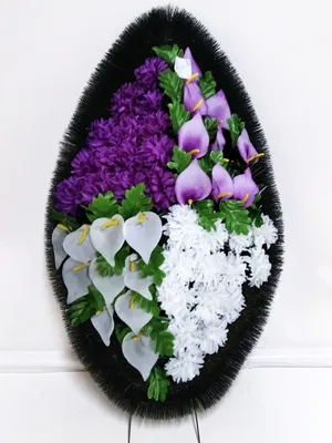 венки ритуальные из искусственных цветов/венок на кладбище/цветы на  похороны/на похороны РИТУАЛ 15727536 купить в интернет-магазине Wildberries