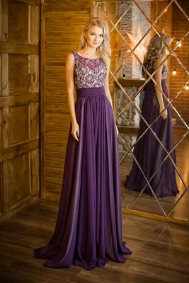 Фиолетовое платье на свадьбу для подружки Radiance| Вечерние платья на  выпускной, для подружек невесты | Интернет-магазин Валентина Гладун
