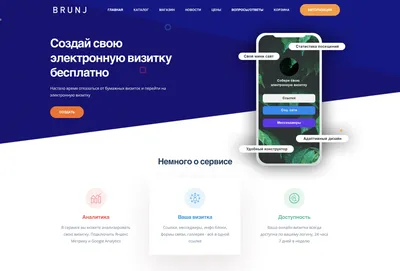 Сайт Brunj.ru - электронная визитка - «Хороший сервис» | отзывы