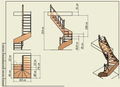 Винтовая деревянная лестница на второй этаж - советы