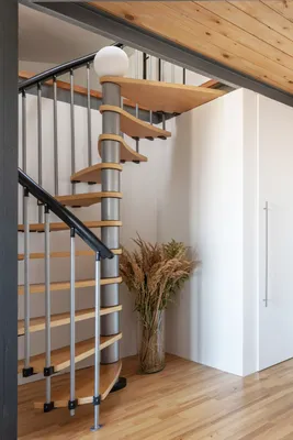 Винтовые лестницы – 135 лучших фото-идей дизайна лестницы на второй этаж в  частном доме | Houzz Россия