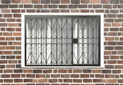 Решетки на окна распашные с замком - 60 фото