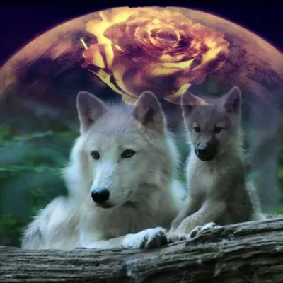 Волчица с волчатами (59 фото) | Дух волка, Волчата, Живопись с волками