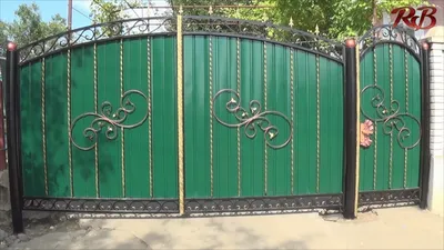 Ворота из профнастила своими руками - YouTube