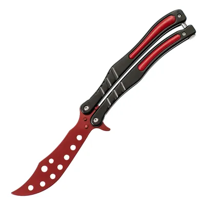 Тренировочный нож-бабочка (балисонг) CS GO Red/Black (Арт.  nozh_babochka_cs_go_red_SD) - купить в интернет-магазине