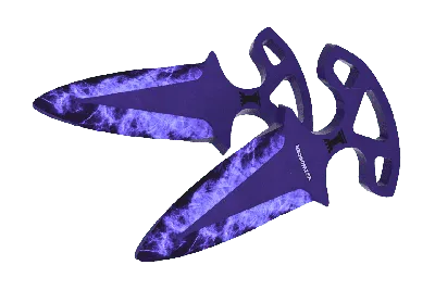 Деревяннная пара Тычковые ножи КС ГО Волны сапфир, в коробочке (Sapphire  waves) (id 97580433)