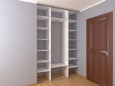 Шкаф встроенный в нишу - 71 фото