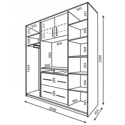 Внутреннее наполнение шкафа-купе: советы, варианты, фото с размерами