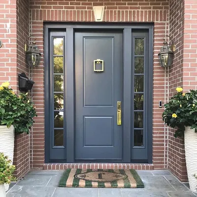 Двойная входная дверь в частный дом - 66 фото