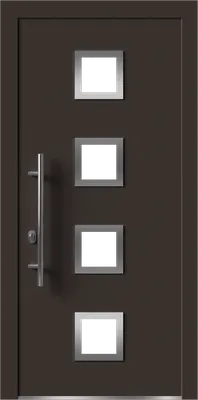 Входная дверь ПВХ со стеклопакетом Calida Basic СВ62-1 | Calida