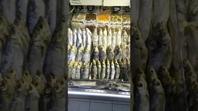 Выкладки рыб в магазине разливной пивы - YouTube