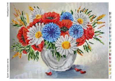 Вышивка бисером \"Розы в вазе\" Н3146, цена 52 грн — Prom.ua (ID#1655402063)