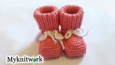BEDETS WITHOUT SEWING. Booties with knitting needles for the newborn. -  YouTube