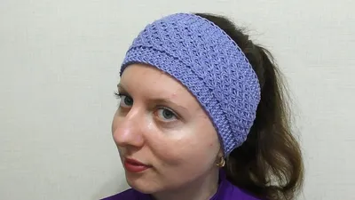 Повязка на голову спицами. Вяжем спицами. // Knitting headband - YouTube