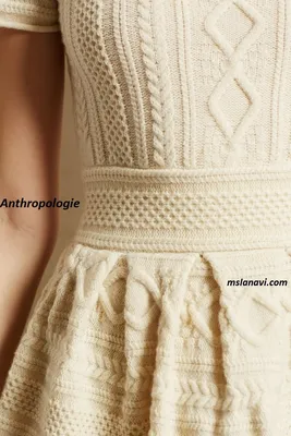 Вязаное платье спицами от Anthropologie - Вяжем с Лана Ви