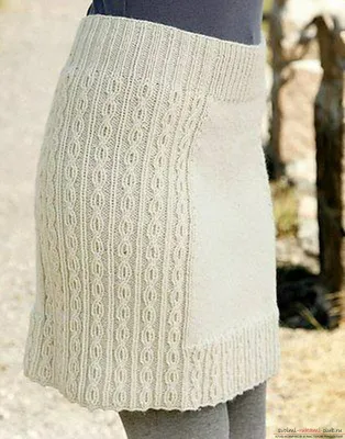 вязаная спицами женская юбка со жгутами. Фото №6 | Knit skirt pattern,  Knitting inspiration, Crochet skirts