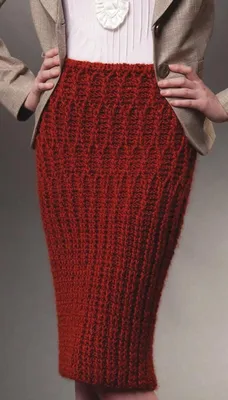 Юбка карандаш спицами (узор и схема с описанием) | вязаные юбки | Постила