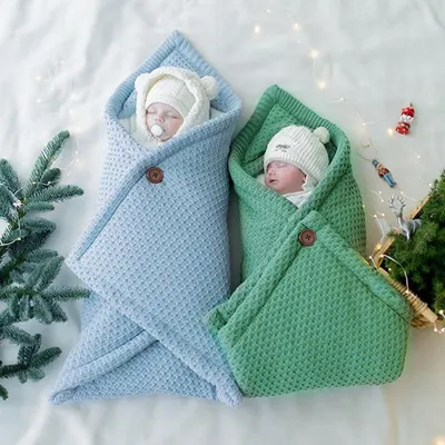 Детские спальные мешки-конверты ярких цветов, вязаный кокон для  новорожденных, супермягкий зимний теплый - купить по выгодной цене |  AliExpress