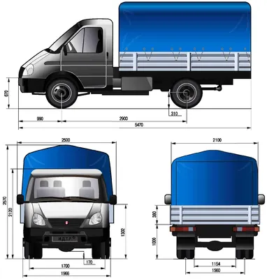 Автомобили ГАЗель ГАЗ-3302 и ГАЗ-2705, размеры, характеристики