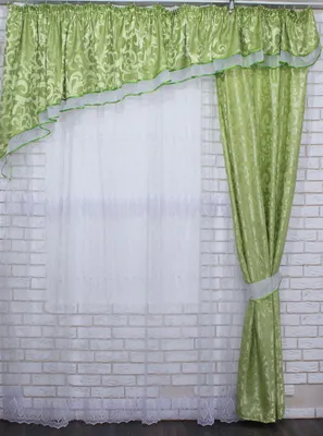 Комплект плотная штора с ламбрекеном и гардина. е841.: продажа, цена в  Тернопольской области. Шторы, портьеры от \"Интернет-магазин \"VR-Textil\"\" -  1064569222