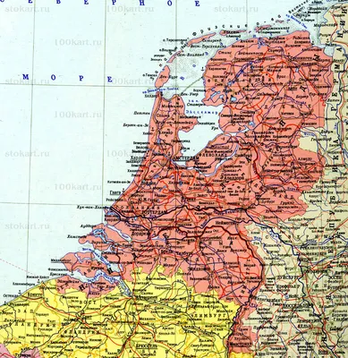 Карта Голландии на русском языке. Подробная карта Нидерландов с городами. -  webmandry.com