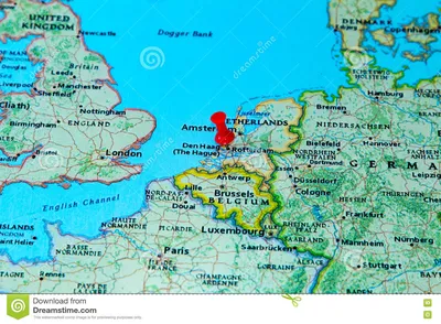 Роттердам, Нидерланды приколол на карте Европы Стоковое Фото - изображение  насчитывающей дело, пункт: 78891092
