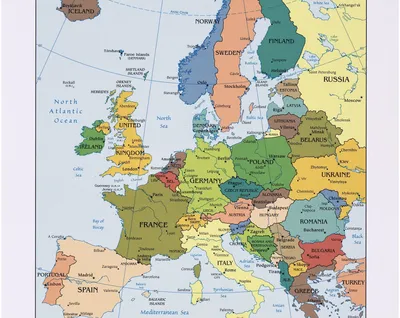 Карта Европы | Европа на карте мира онлайн