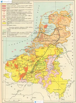 Карта Голландии во второй половине 16 века | Map of the Netherlands in the  second half