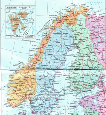Норвегия на карте мира и Европы