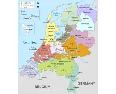 Карты Нидерланд | Коллекция карт Голландии | Европа | Maps of the World |  Карты всех регионов, стран и территорий Мира