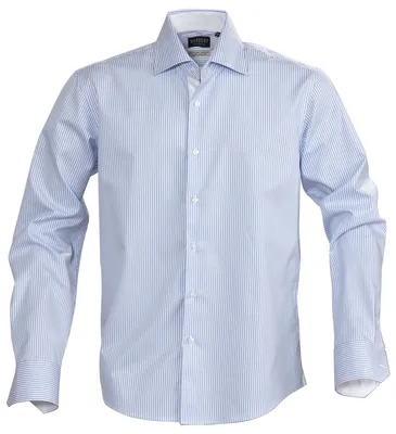 Рубашка мужская в полоску Reno, голубая под нанесение логотипа, цена  5069.00 руб., артикул a125-3192: купить оптом в интернет-магазине ААА Групп  в Новосибирске