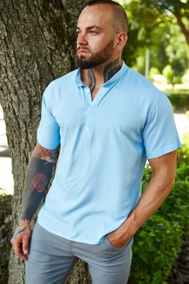 Рубашка мужская льняная с коротким рукавом летняя Boss голубая | Рубашка  повседневная классическая на лето, цена 699 грн — Prom.ua (ID#1631598209)