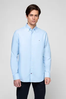 Мужская голубая рубашка CL OXFORD RF Tommy Hilfiger MW0MW21729 — MD-Fashion