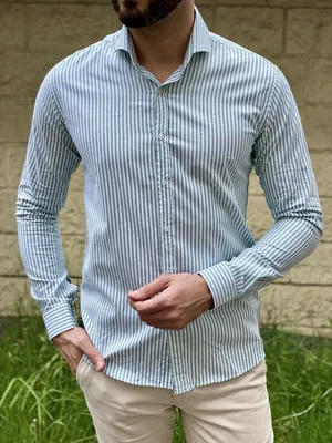 Мужская рубашка в полоску супер слим. Арт.:5-1609-8 – купить в магазине  мужской одежды Smartcasuals