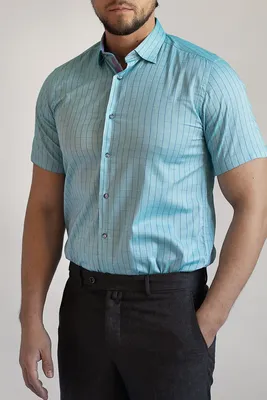 Купить Рубашка мужская MG133103 голубая по низкой цене в интернет-магазине  FREEVER