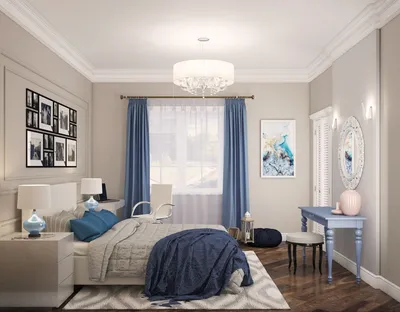 Лучший Сдержанная элегантность Американского стиля: Выбираем дизайн для  квартиры (гостиной, спальни, кухни) | Голубые шторы, Интерьер, Дизайн
