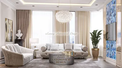 Элитный дизайн гостиной в ЖК Grand Seven, Львов ⋆ Студия дизайна элитных  интерьеров Luxury Antonovich Design