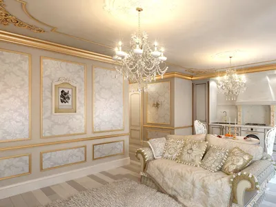 Новыйl Золотой цвет в интерьере — Элегантный дизайн среди изыска и роскоши  (205+ Фото кухни, спальни, гостиной) | Дизайн, Интерьер, Молдинги