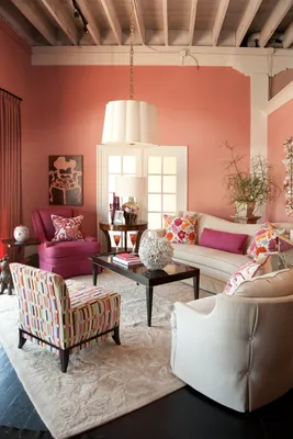 Розовая гостиная - оформляем дизайн в нежных тонах (77 фото)