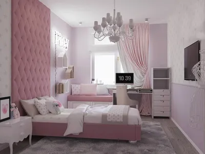Светло розовая комната - 56 фото