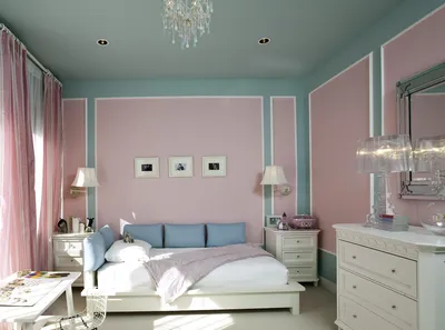 Дизайн спальни в розовом цвете, спальня для девочки в розовых тонах в  классическом стиле