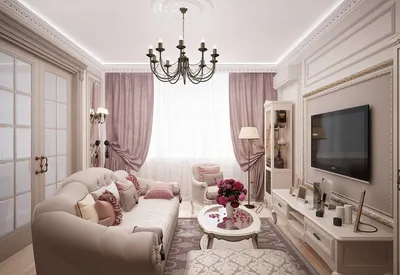 Бежево розовая гостиная (35 фото)